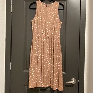 Evan Picone Sleeveless Polka Dot Tank Dress